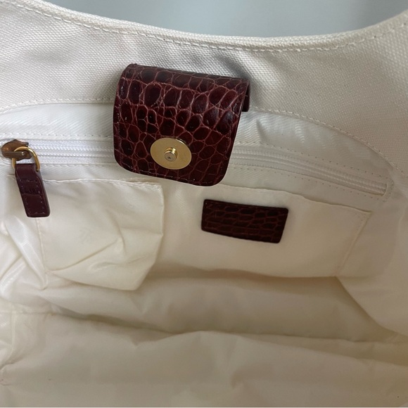 Ralph Lauren White Canvas and Leather shoulder bag - Picture 5 of 8